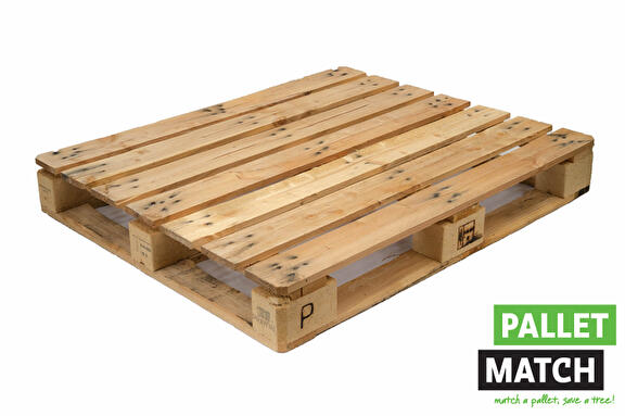 Gebruikte blokpallet 1000 x 1200mm rondloper, zwaar